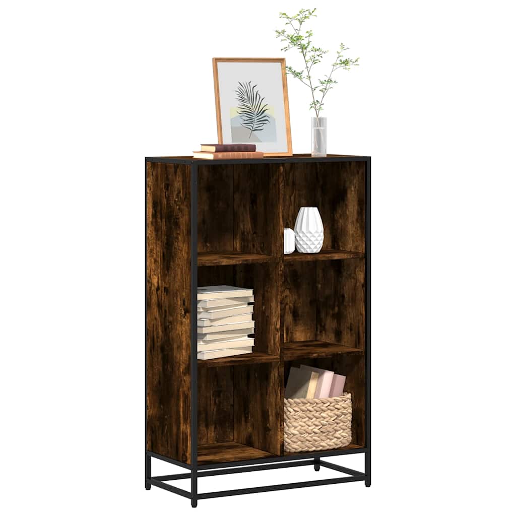 vidaXL Boekenkast 97,5x33x107,5 cm bewerkt hout en metaal zwart