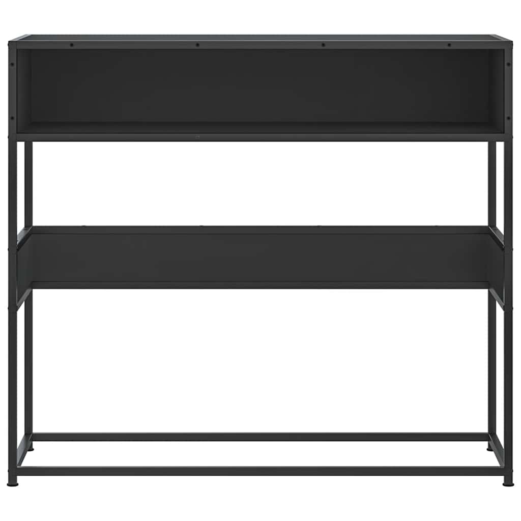 vidaXL Wandtafel 90x35x80 cm bewerkt hout zwart