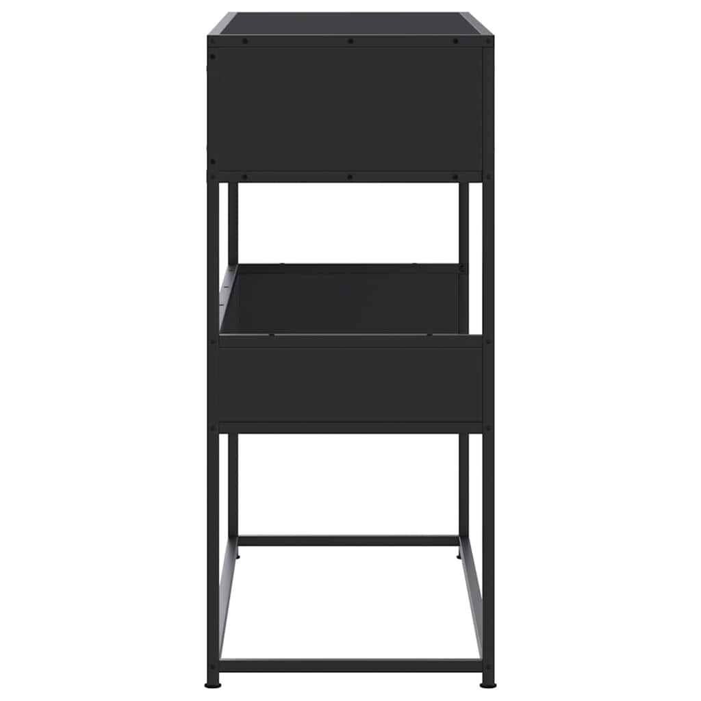 vidaXL Wandtafel 90x35x80 cm bewerkt hout zwart