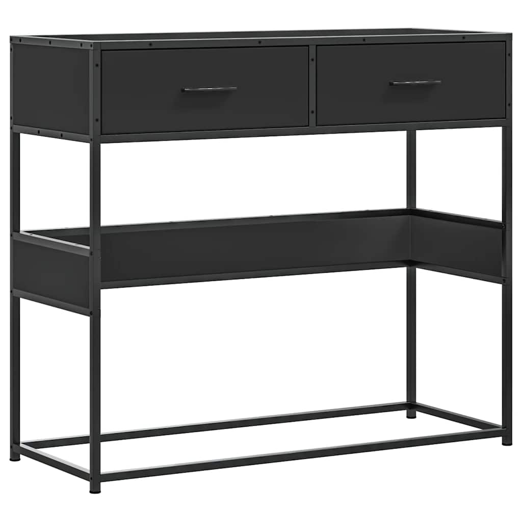 vidaXL Wandtafel 90x35x80 cm bewerkt hout zwart