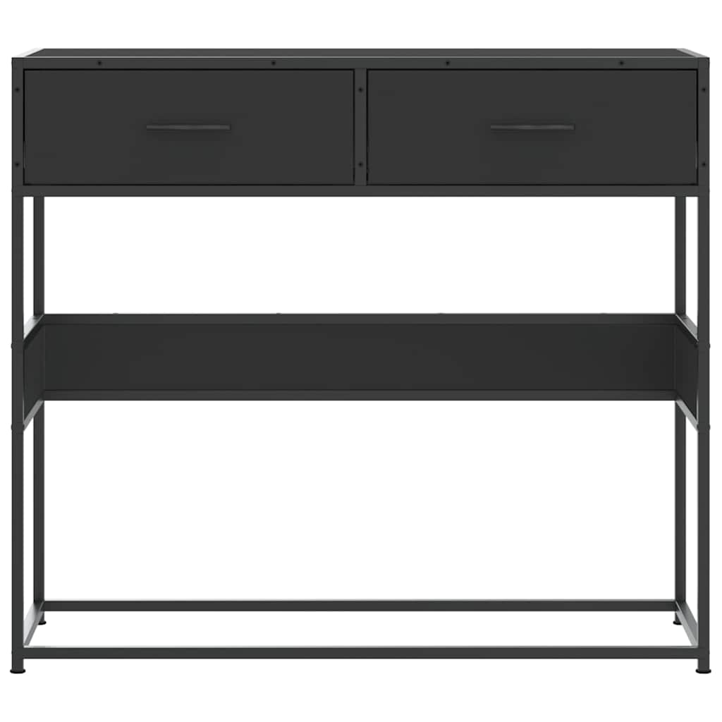 vidaXL Wandtafel 90x35x80 cm bewerkt hout zwart