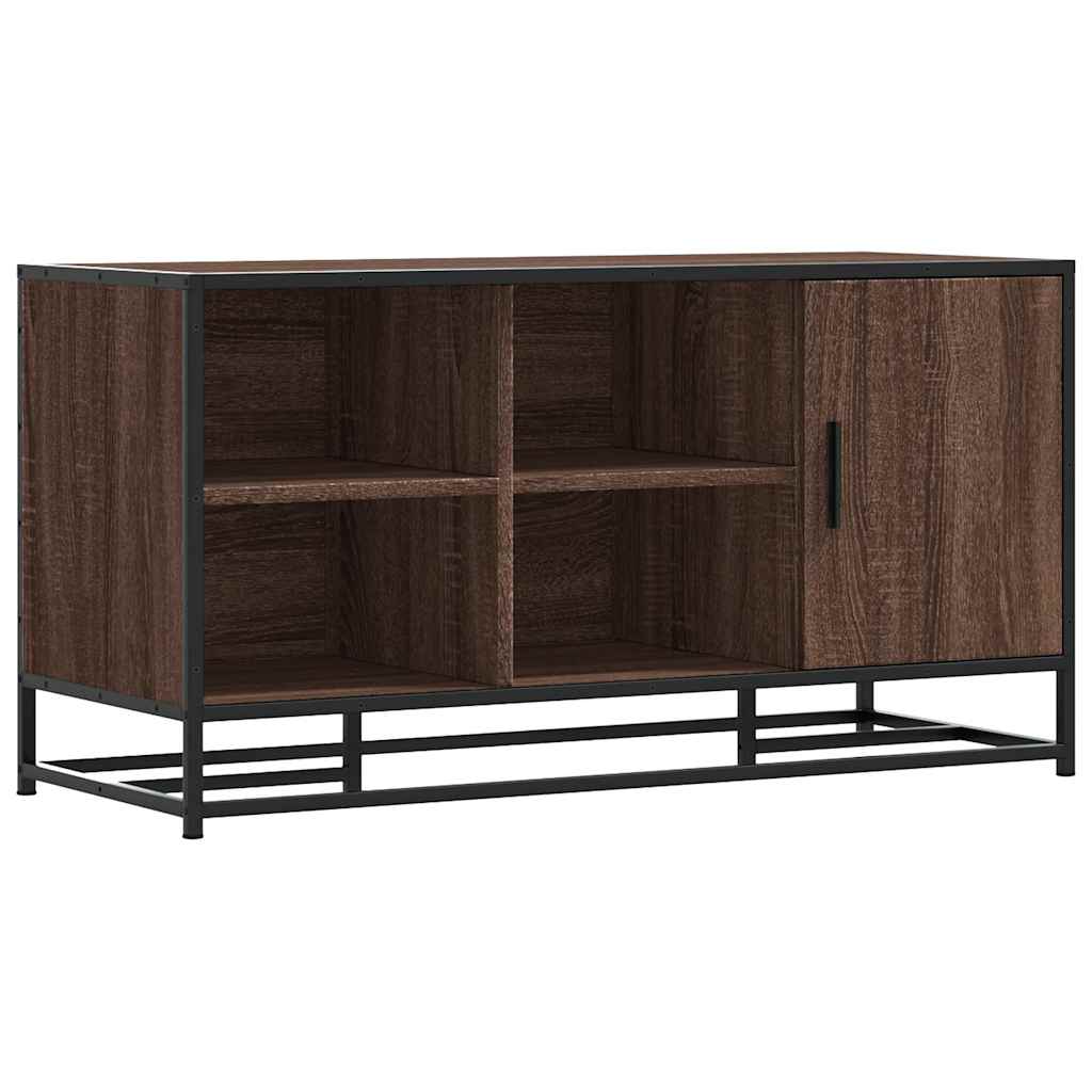 vidaXL Schoenenbank 100x40x53,5 cm bewerkt hout en metaal zwart