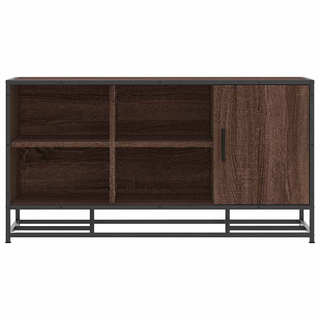 vidaXL Schoenenbank 100x40x53,5 cm bewerkt hout en metaal zwart