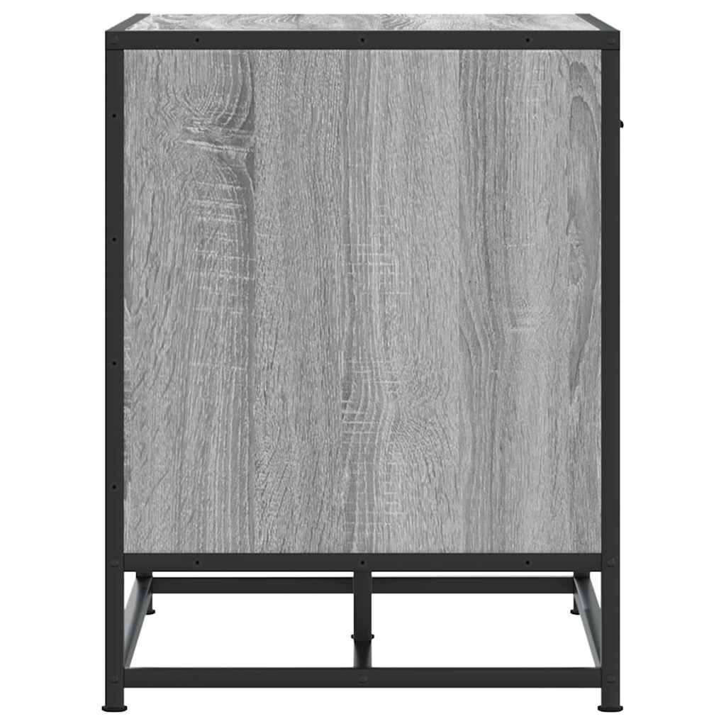 vidaXL Schoenenbank 60x40x53,5 cm bewerkt hout en metaal zwart