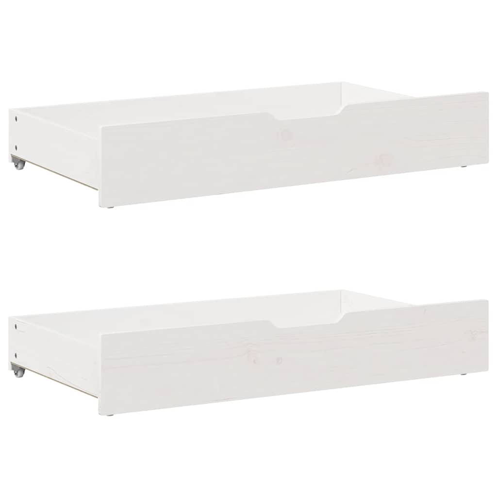 vidaXL Under-bed drawers 2 pcs with wheels 95x55x17 cm solid pine wood