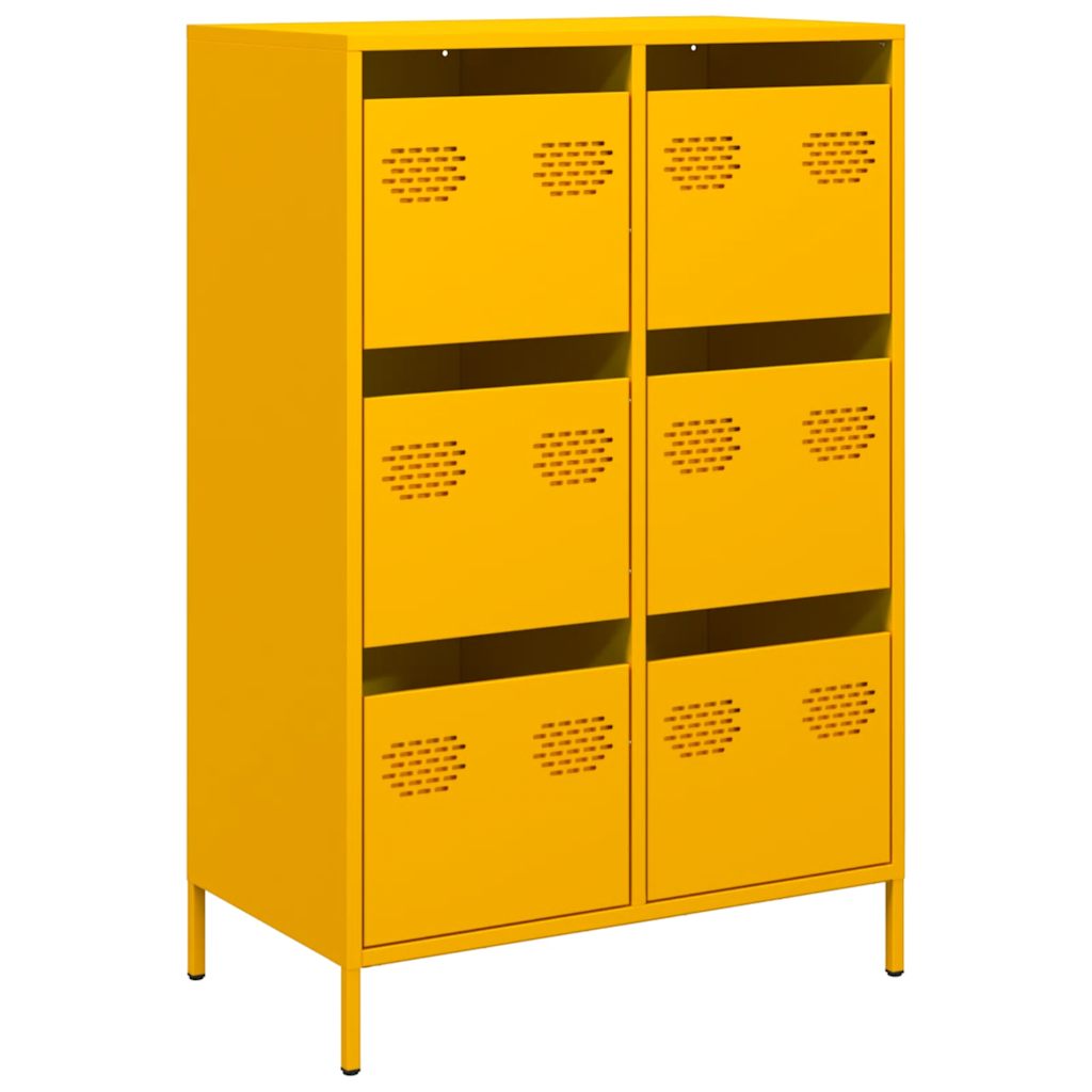 vidaXL Hoge kast 68x39x101,5 cm staal zwart