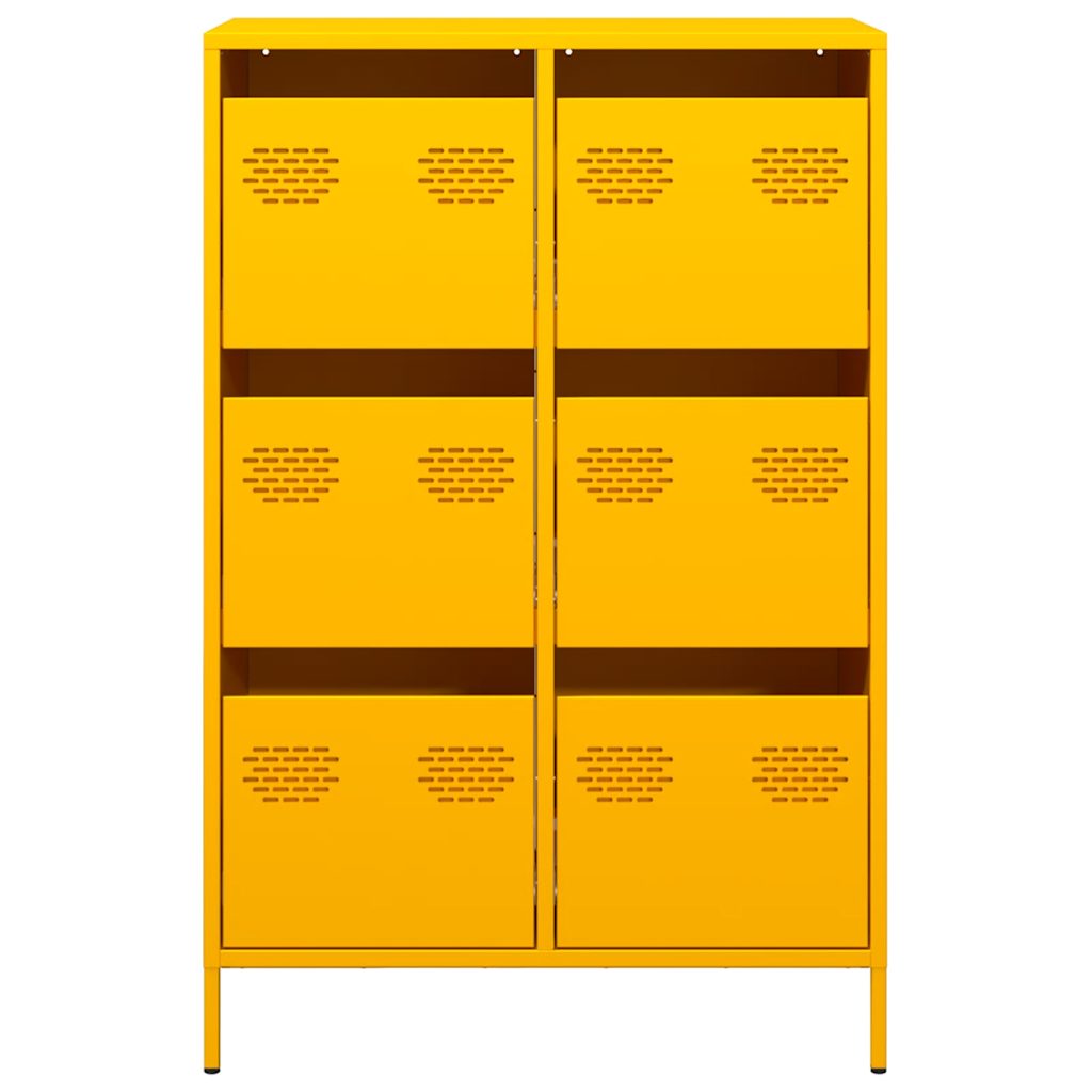 vidaXL Hoge kast 68x39x101,5 cm staal zwart