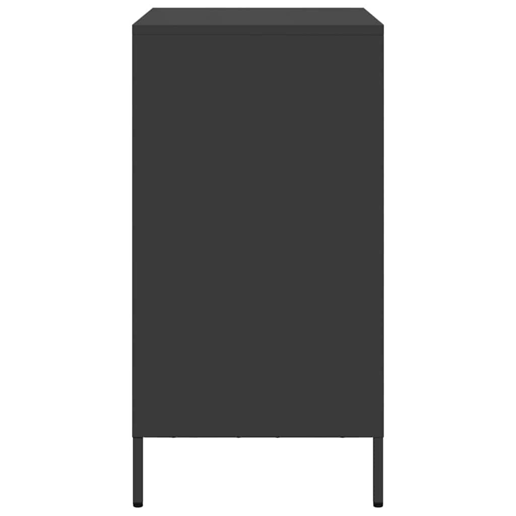 vidaXL Dressoir 68x39x73,5 cm koudgewalst staal zwart