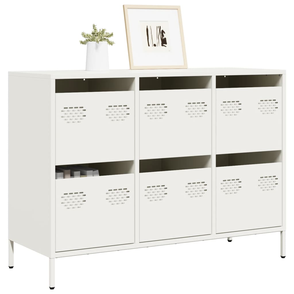 vidaXL Dressoir 68x39x73,5 cm koudgewalst staal zwart