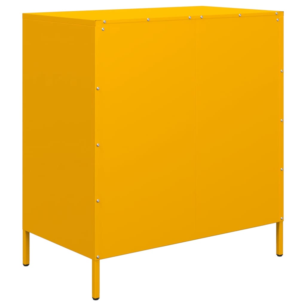 vidaXL Sideboard 68x39x73.5 cm cold-rolled steel black