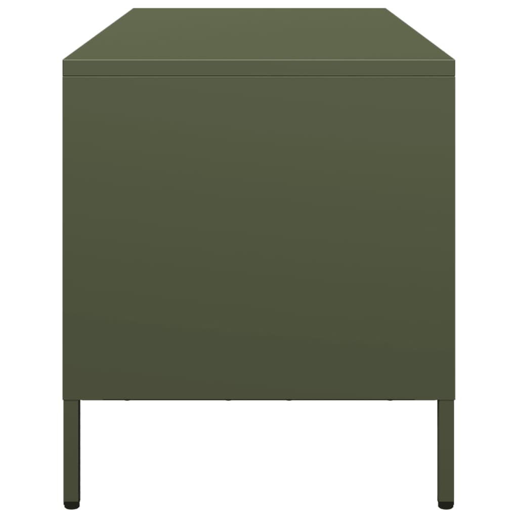 vidaXL Tv-meubel 101,5x39x43,5 cm koudgewalst staal zwart