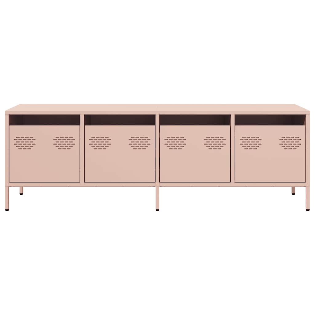 vidaXL TV Cabinet 202x39x43.5 cm Cold Rolled Steel Black