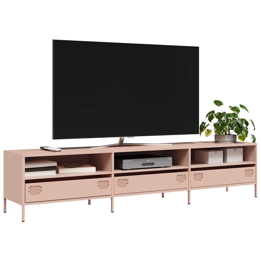 vidaXL TV Cabinet 135x39x43.5 cm Cold-Rolled Steel Black