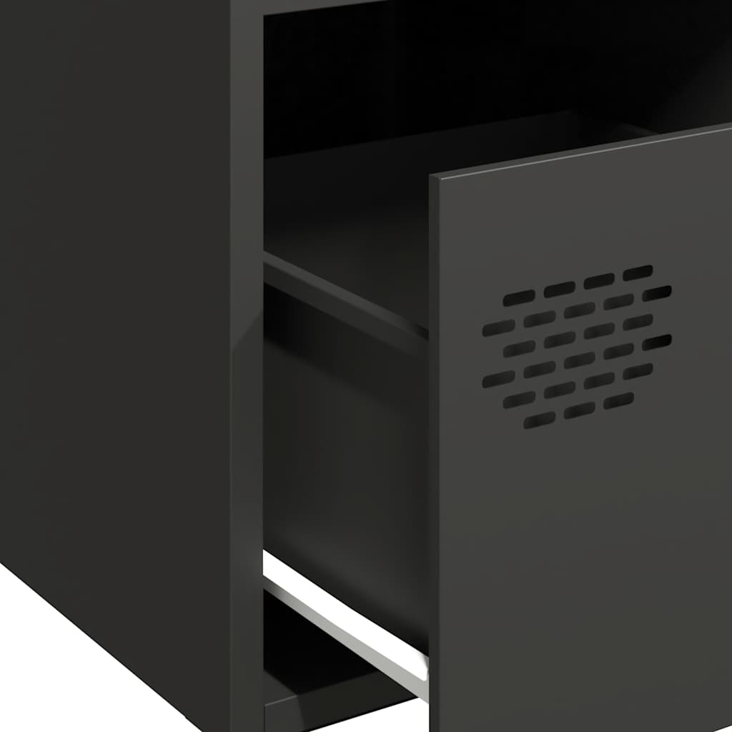 vidaXL Dressoir 135x39x73,5 cm koudgewalst staal zwart