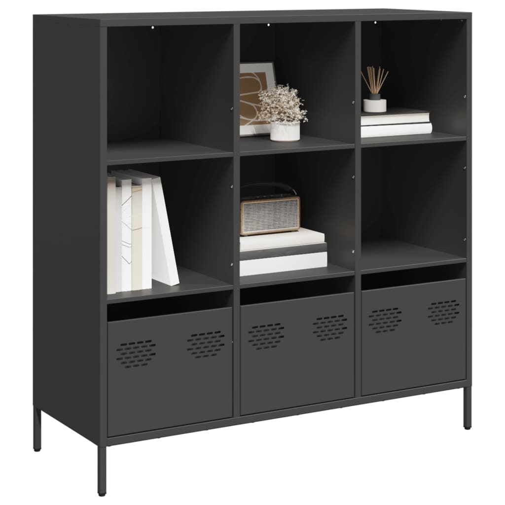 vidaXL Hoge kast 35x39x103,5 cm staal zwart