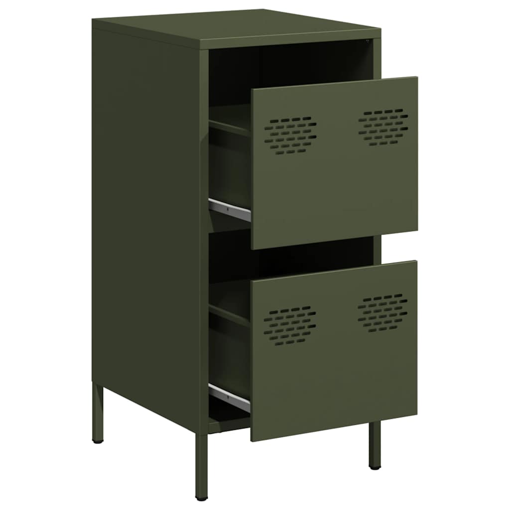 vidaXL Dressoir 35x39x73,5 cm koudgewalst staal zwart
