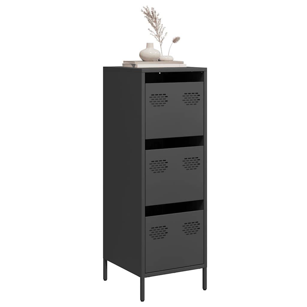 vidaXL Hoge kast 39x35x103,5 cm staal zwart