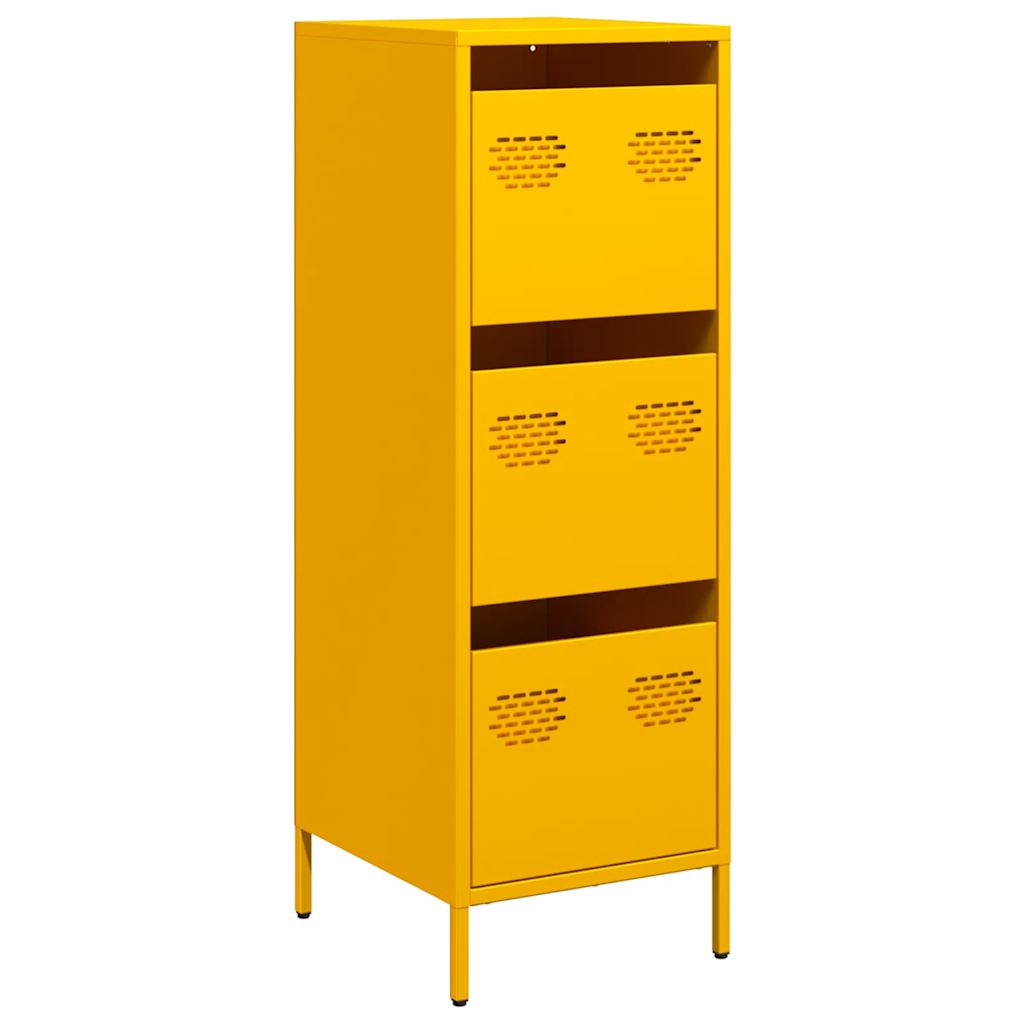 vidaXL Hoge kast 39x35x103,5 cm staal zwart