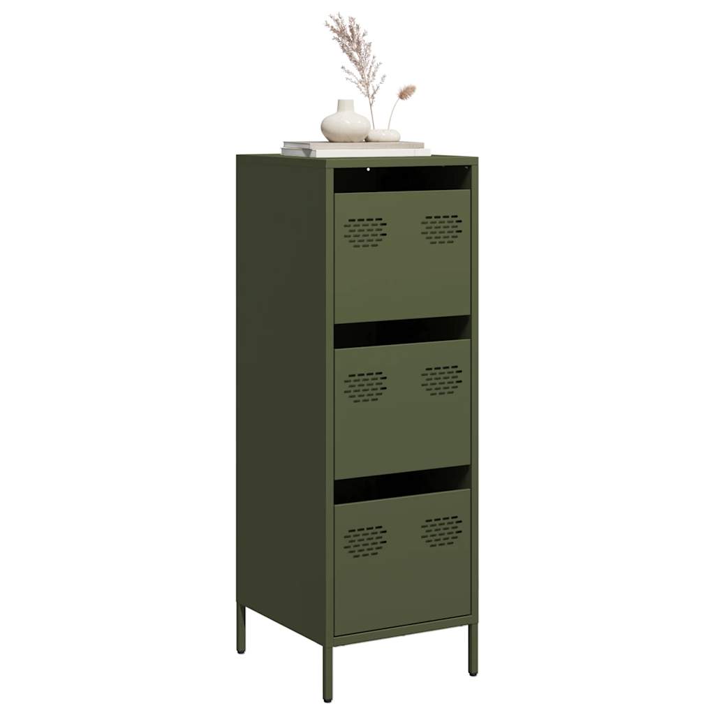 vidaXL Hoge kast 39x35x103,5 cm staal zwart