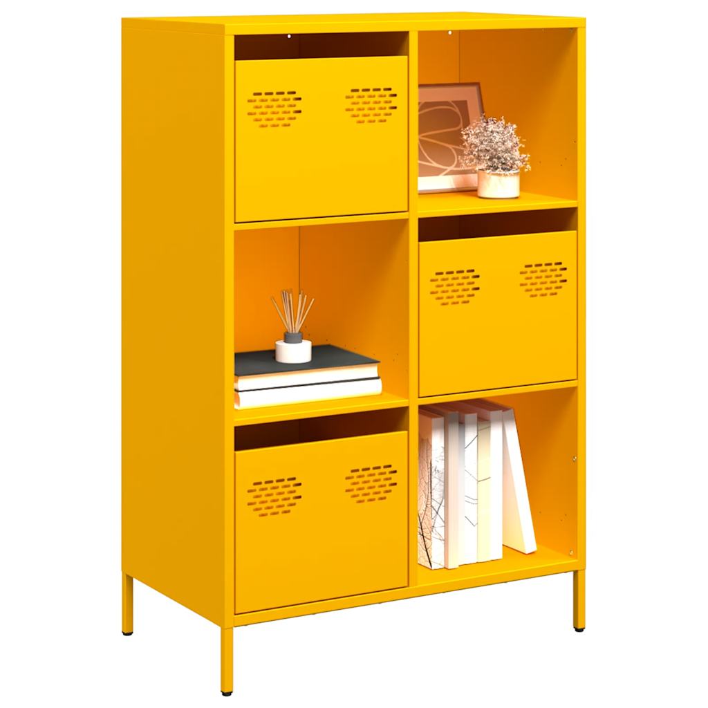vidaXL Hoge kast 68x39x103,5 cm staal zwart