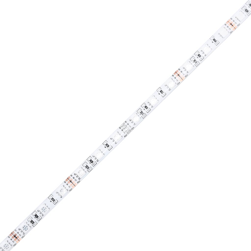 vidaXL Hoge kast met LED 69x32,5x200 cm bewerkt hout wit