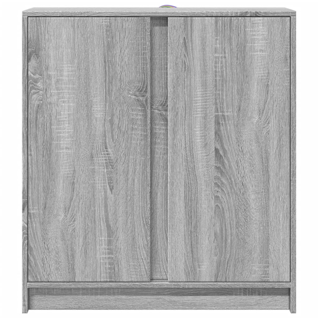 vidaXL Dressoir met LED 77x34x85 cm bewerkt hout wit