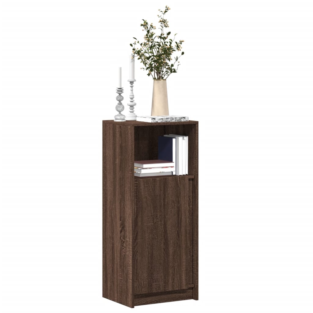 vidaXL Dressoir met LED 77x34x100 cm bewerkt hout wit