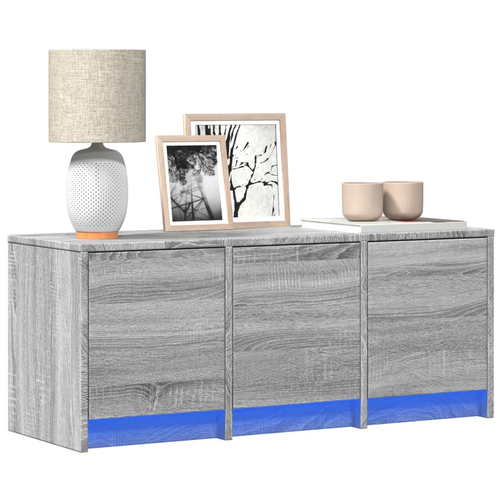 vidaXL TV Kast met LED met lade Wit 165 x 34 x 40 cm Bewerkt hout