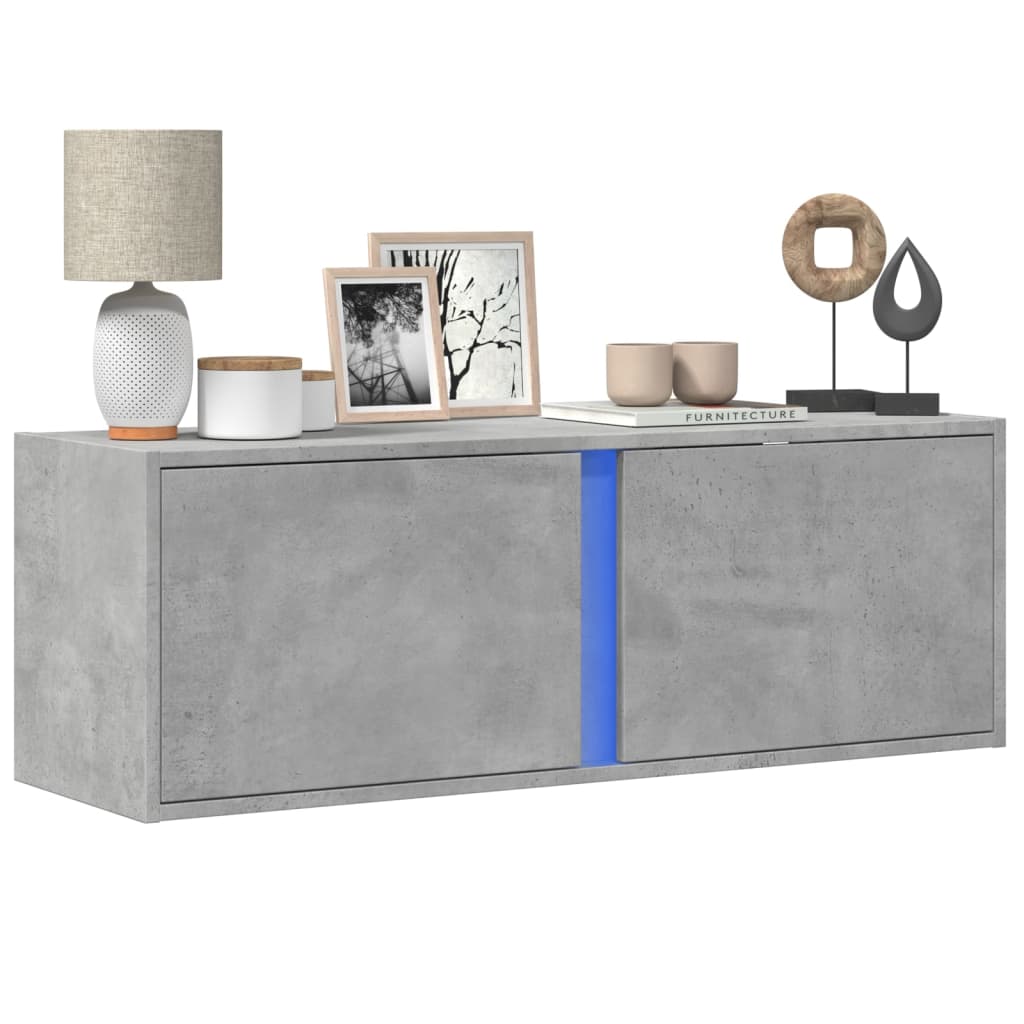 vidaXL Tv-wandmeubel met LED-verlichting 80x31x35 cm wit