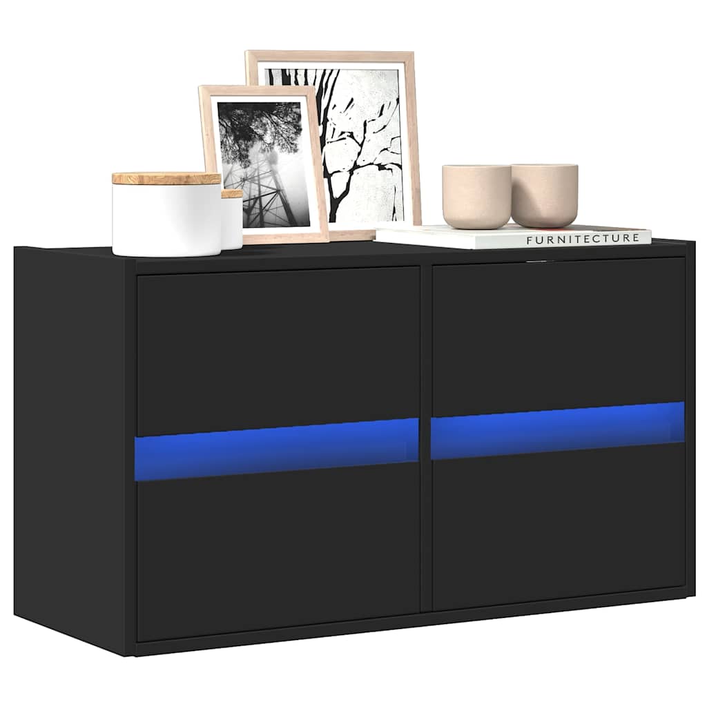 vidaXL Tv-wandmeubel met LED-verlichting 180x31x45 cm wit