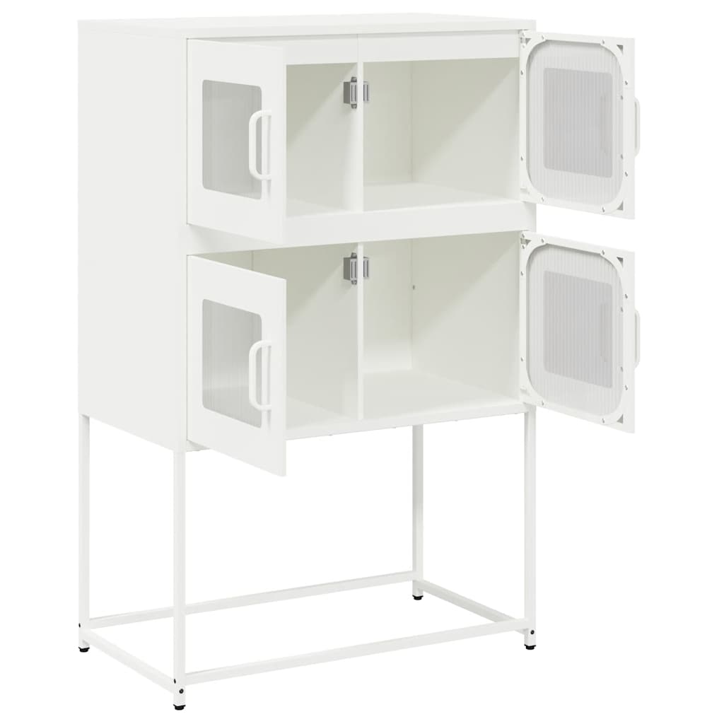 vidaXL Hoge kast 68x39x107 cm staal zwart