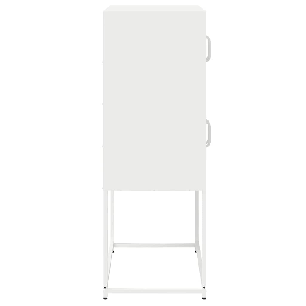 vidaXL Hoge kast 68x39x107 cm staal zwart