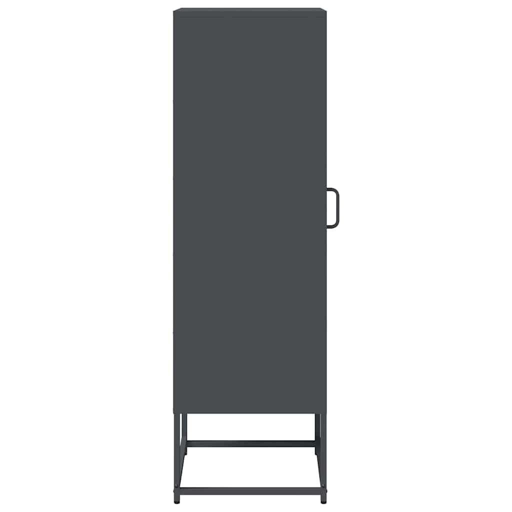 vidaXL Hoge kast 36x39x123 cm koudgewalst staal antracietkleurig