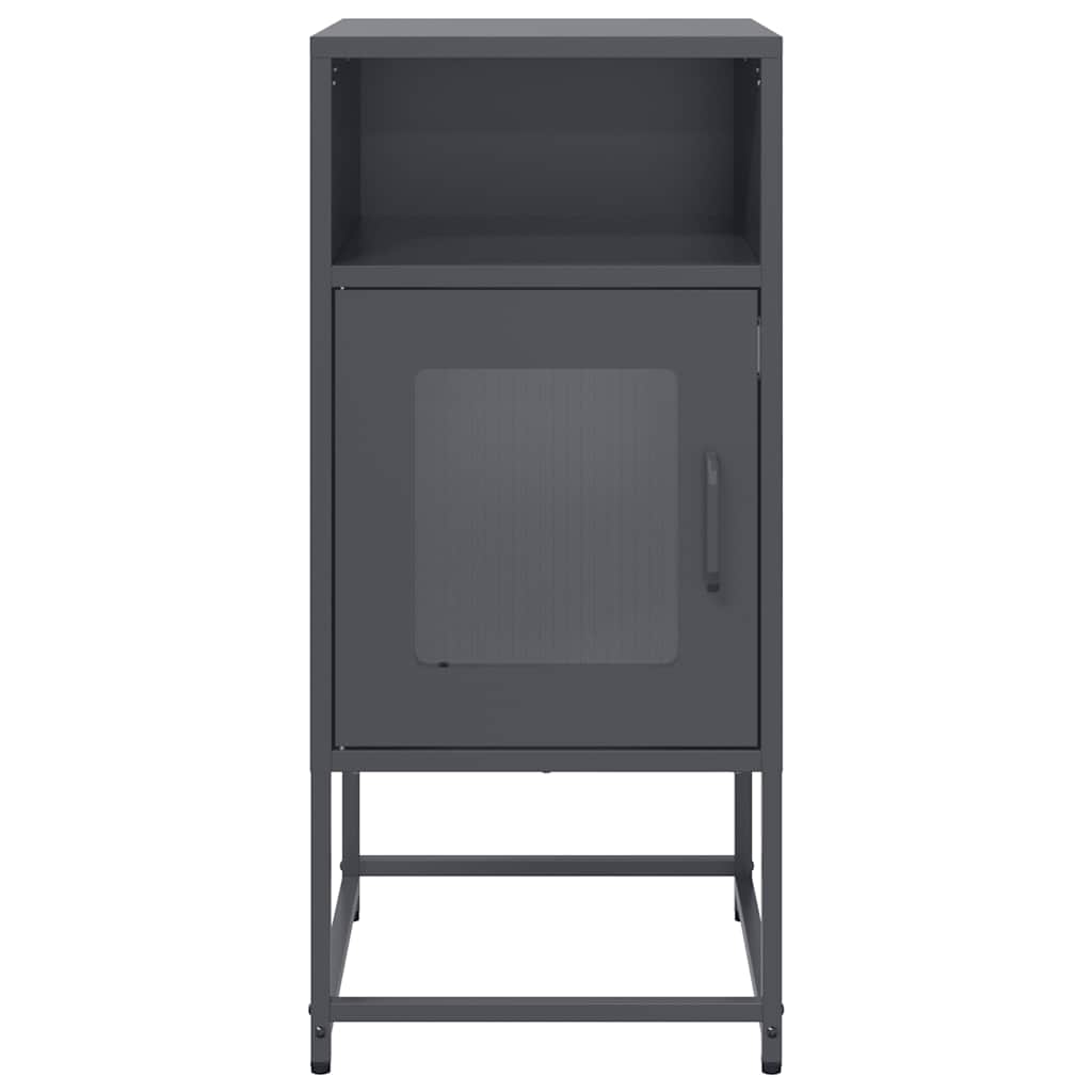vidaXL Nightstand 36x39x78 cm cold-rolled steel black