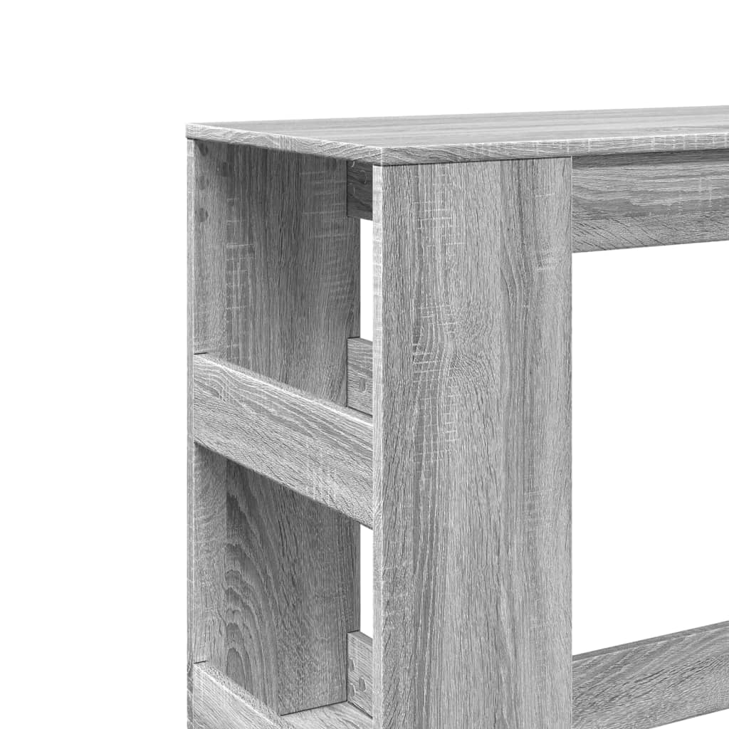 vidaXL Bartafel met rekken 90x40x103,5 cm bewerkt hout wit