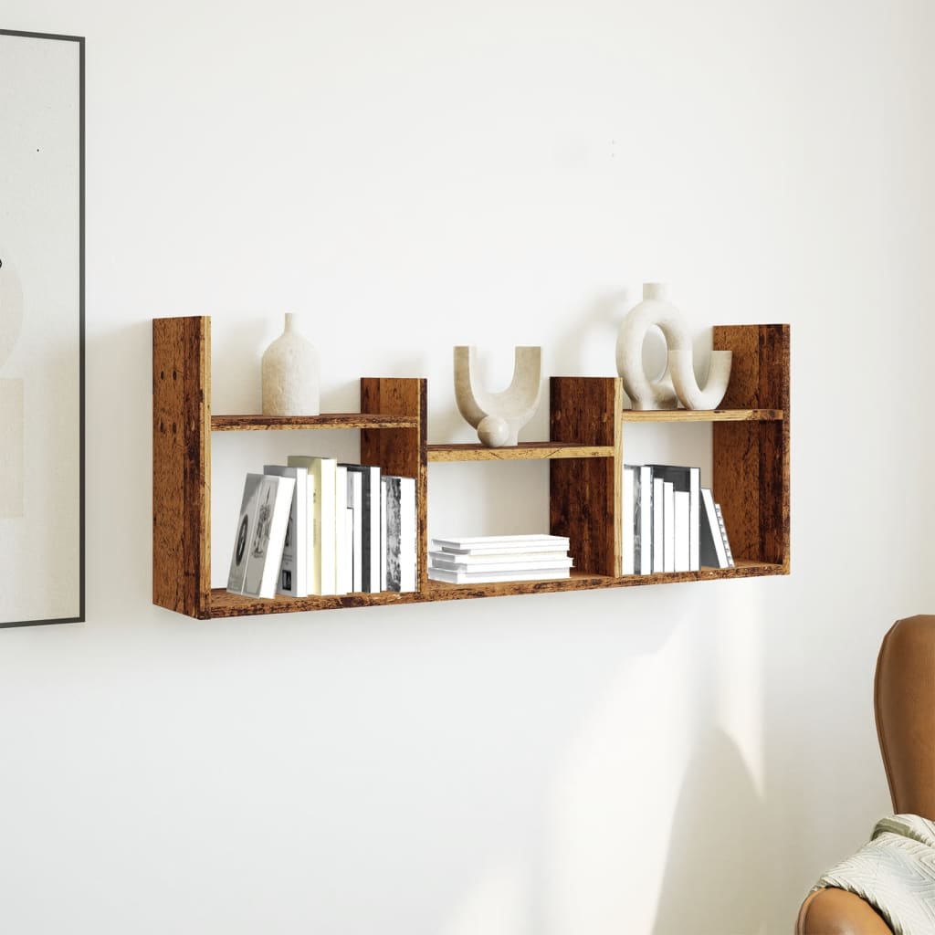 vidaXL Wall Cabinet 100x18x40 cm engineered wood black