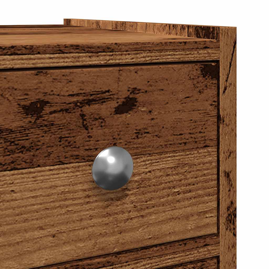 vidaXL Badkamerkast smal met wielen bewerkt hout wit