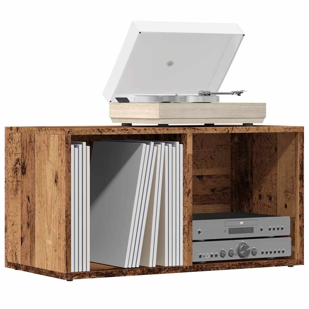 vidaXL Opbergbox voor LP's 71x34x36 cm bewerkt hout wit