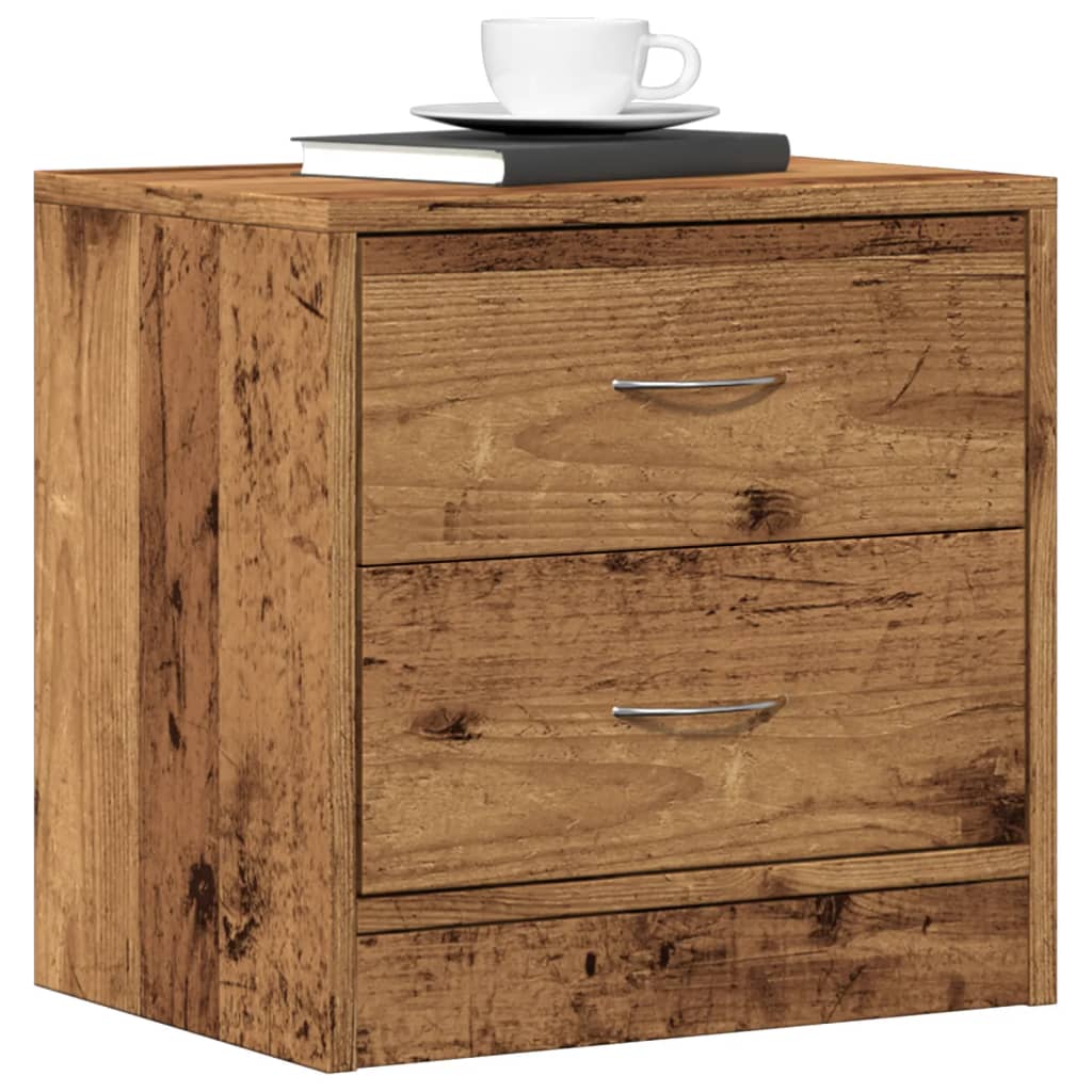 vidaXL Nachtkastje 40x30x40 cm bewerkt hout wit