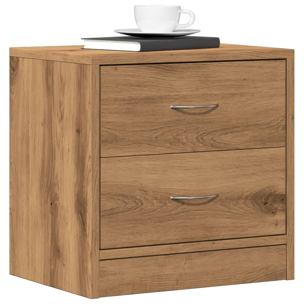 vidaXL Nachtkastje 40x30x40 cm bewerkt hout wit