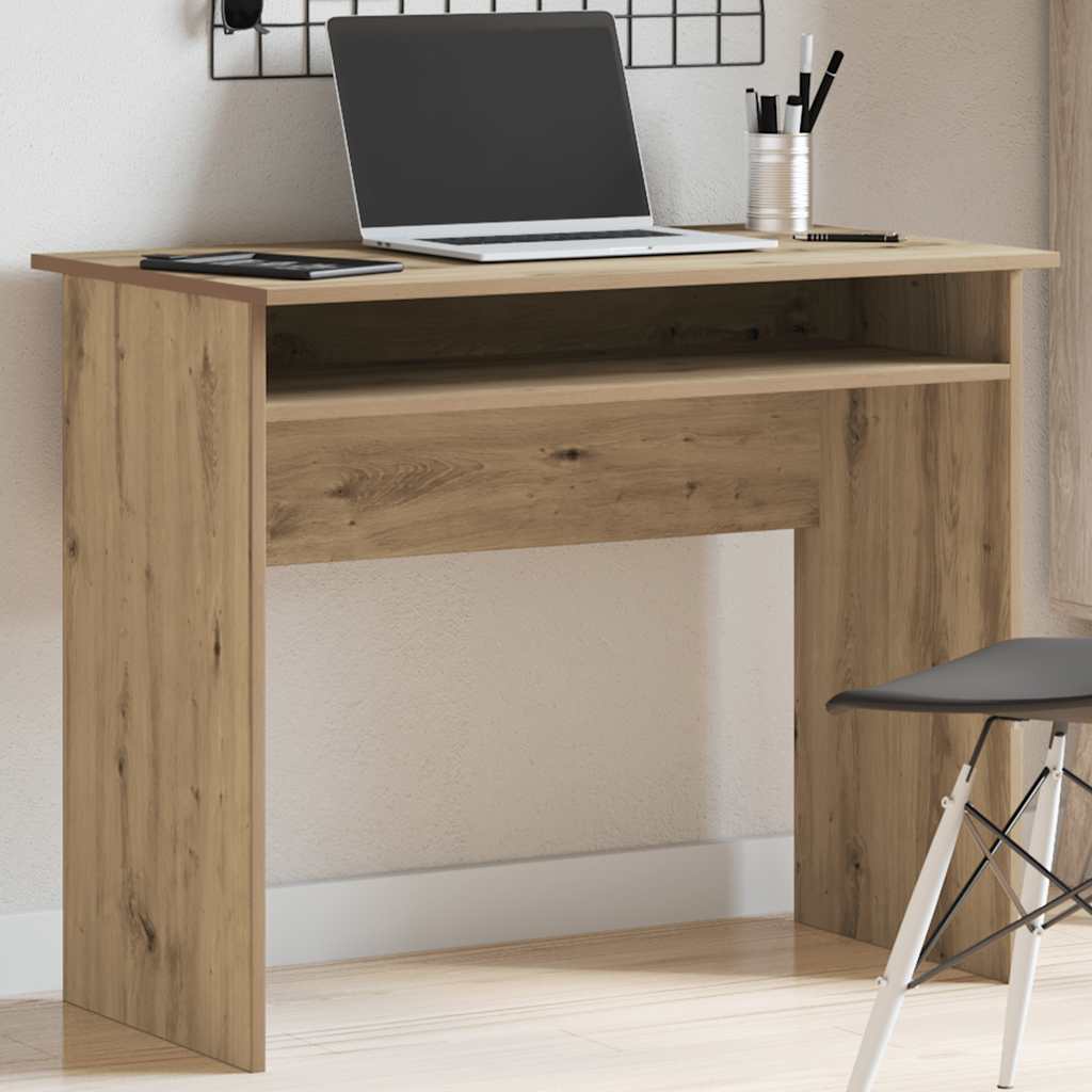 vidaXL Bureau 90x50x74 cm bewerkt hout wit