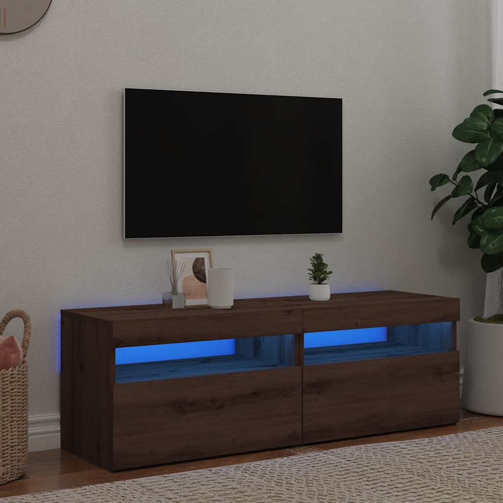 vidaXL Tv-meubel met LED-verlichting 120x35x40 cm wit