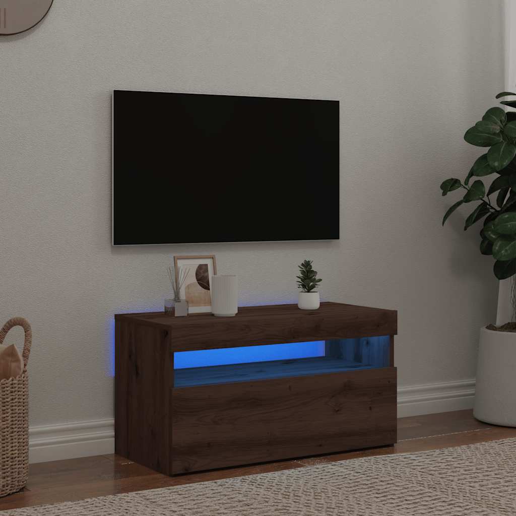 vidaXL Tv-meubel met LED-verlichting 120x35x40 cm wit