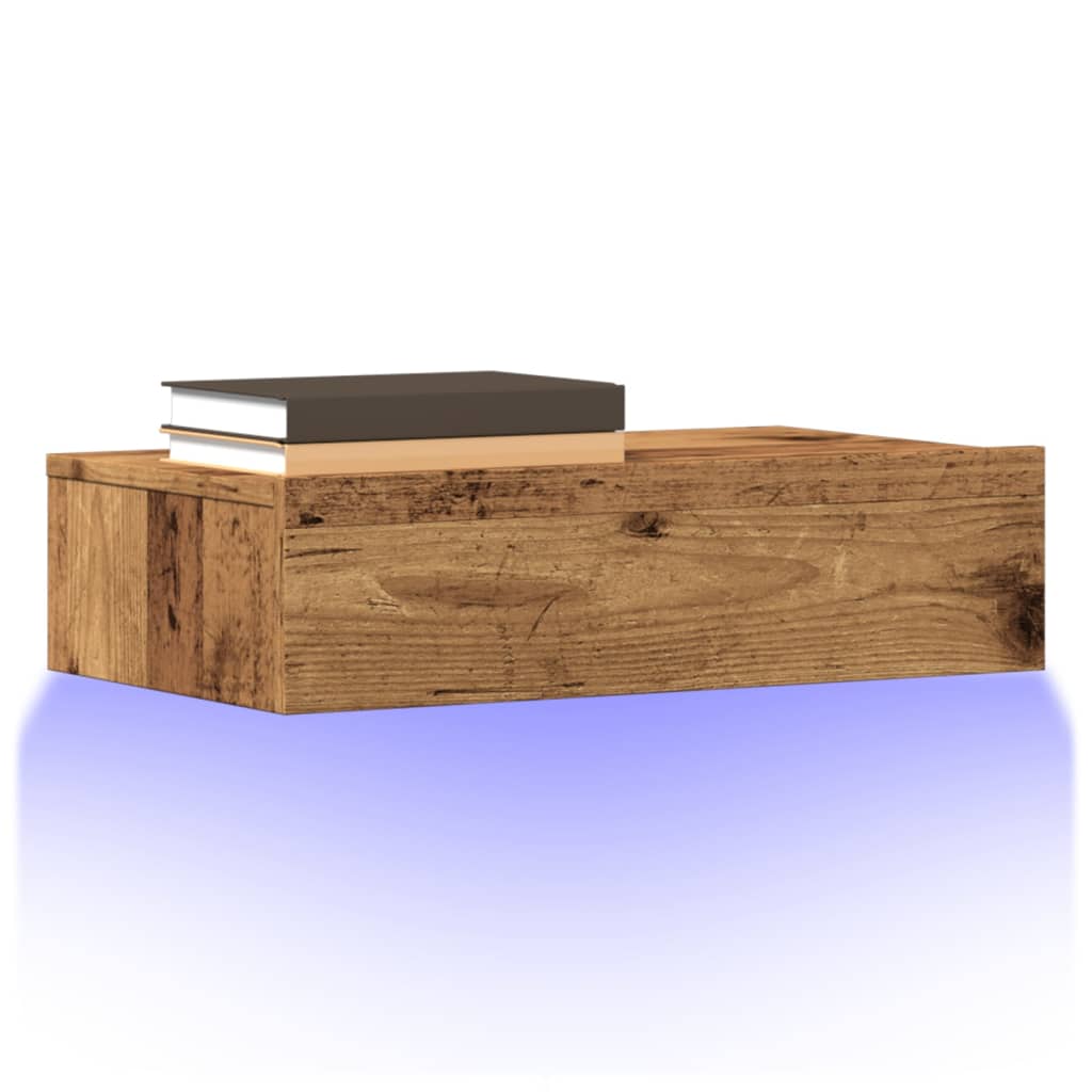 vidaXL TV Cabinet with LED Lights 120x35x15.5 cm White