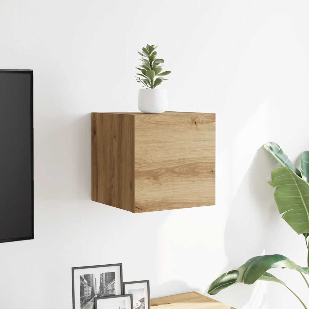 vidaXL TV Kast Oudhout 30,5 x 30 x 30 cm Bewerkt hout