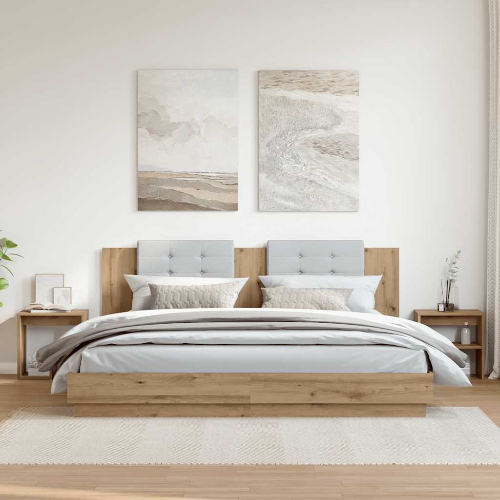 vidaXL Nachtkastje 40x30x40 cm bewerkt hout wit