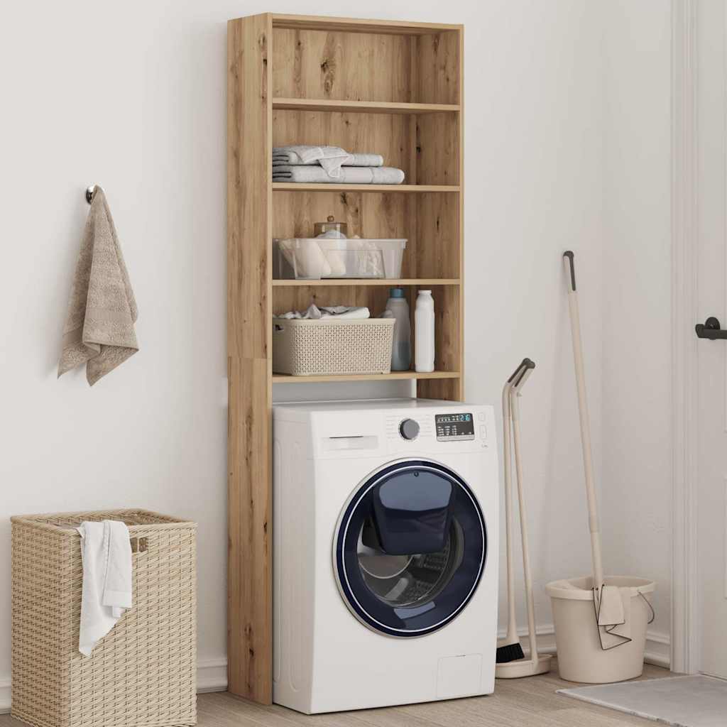 vidaXL Wasmachinekast 64x24x190 cm wit