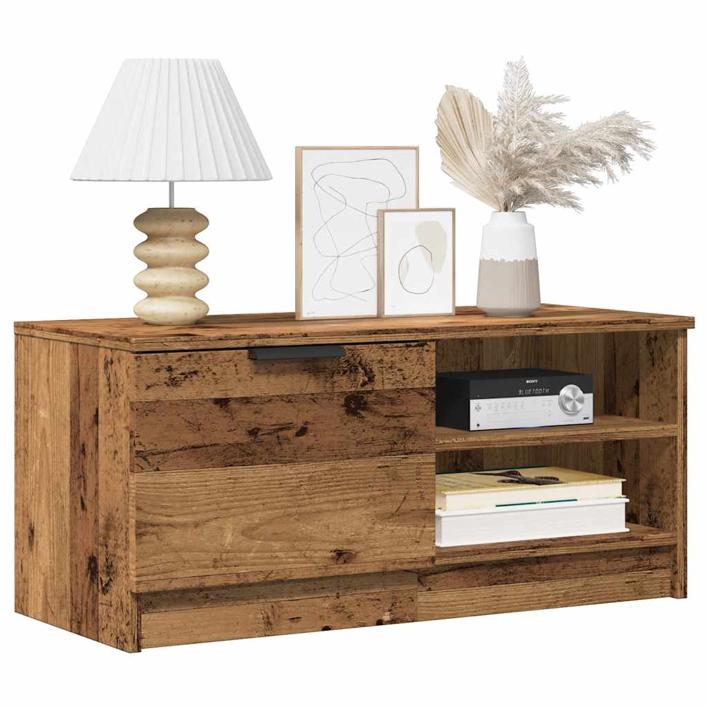 vidaXL Tv-meubel 80x35x36,5 cm bewerkt hout wit