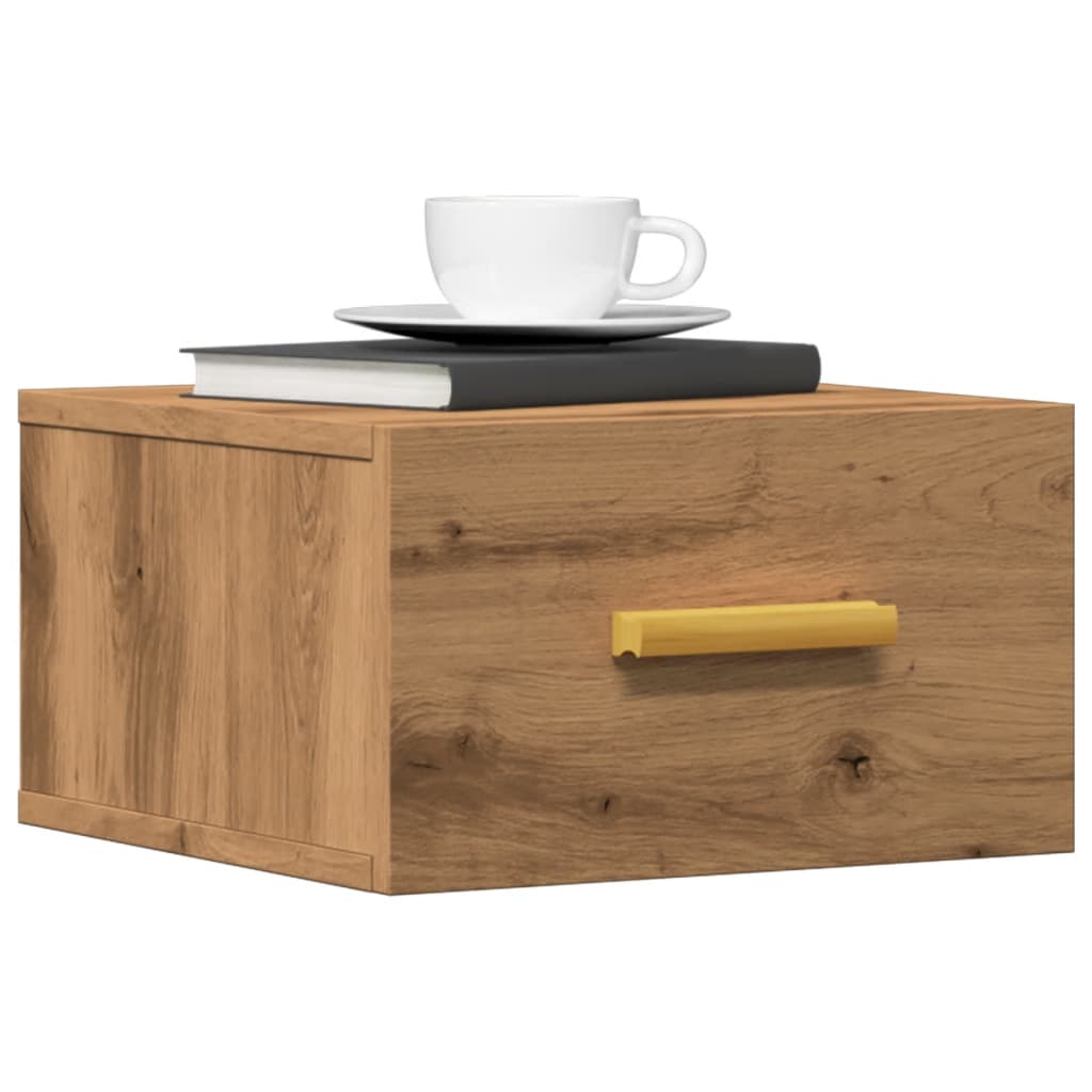 vidaXL Wall-Mounted Nightstand 35x35x20 cm White