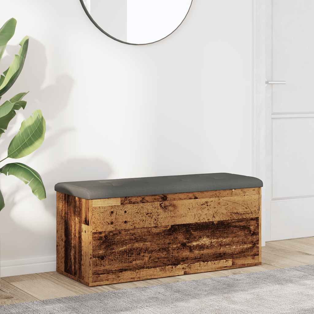 vidaXL Opbergbank Wit 42x42x45 cm Bewerkt Hout